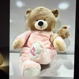 Baby Ganz Big Sister Plush Pink Baby Bear Stuffed Toy - Soft Cuddly Companion